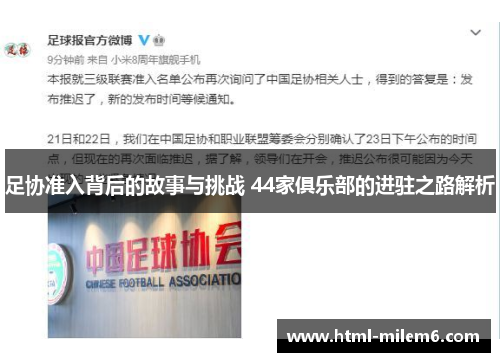 足协准入背后的故事与挑战 44家俱乐部的进驻之路解析